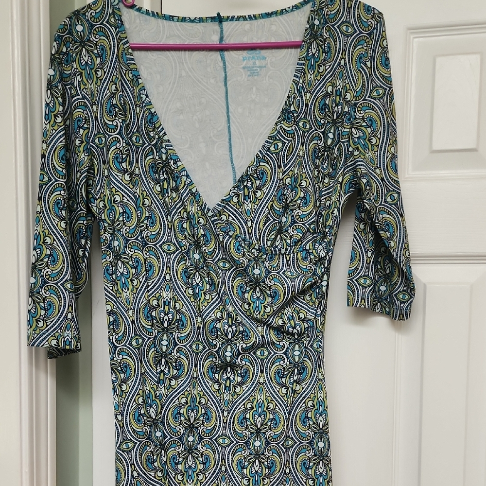 Paisley Faux Wrap Dress